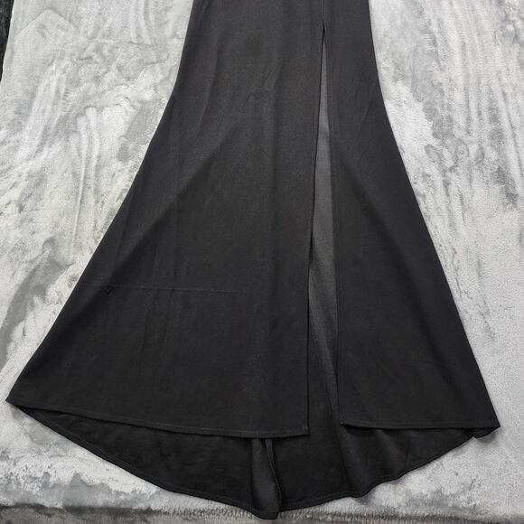 Vintage B. Smart Dress Womens 9 Juniors Black Halter Strappy Side Cutout Gown - Picture 2 of 14